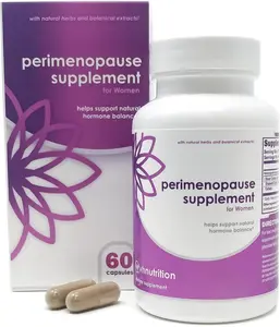 VH Nutrition Perimenopause Supplement for Women Healthcare | 100% Natural Herbal Formula: Black Cohosh, Vitex, & Shatavari. No Additives, or Fillers | 60 Capsules