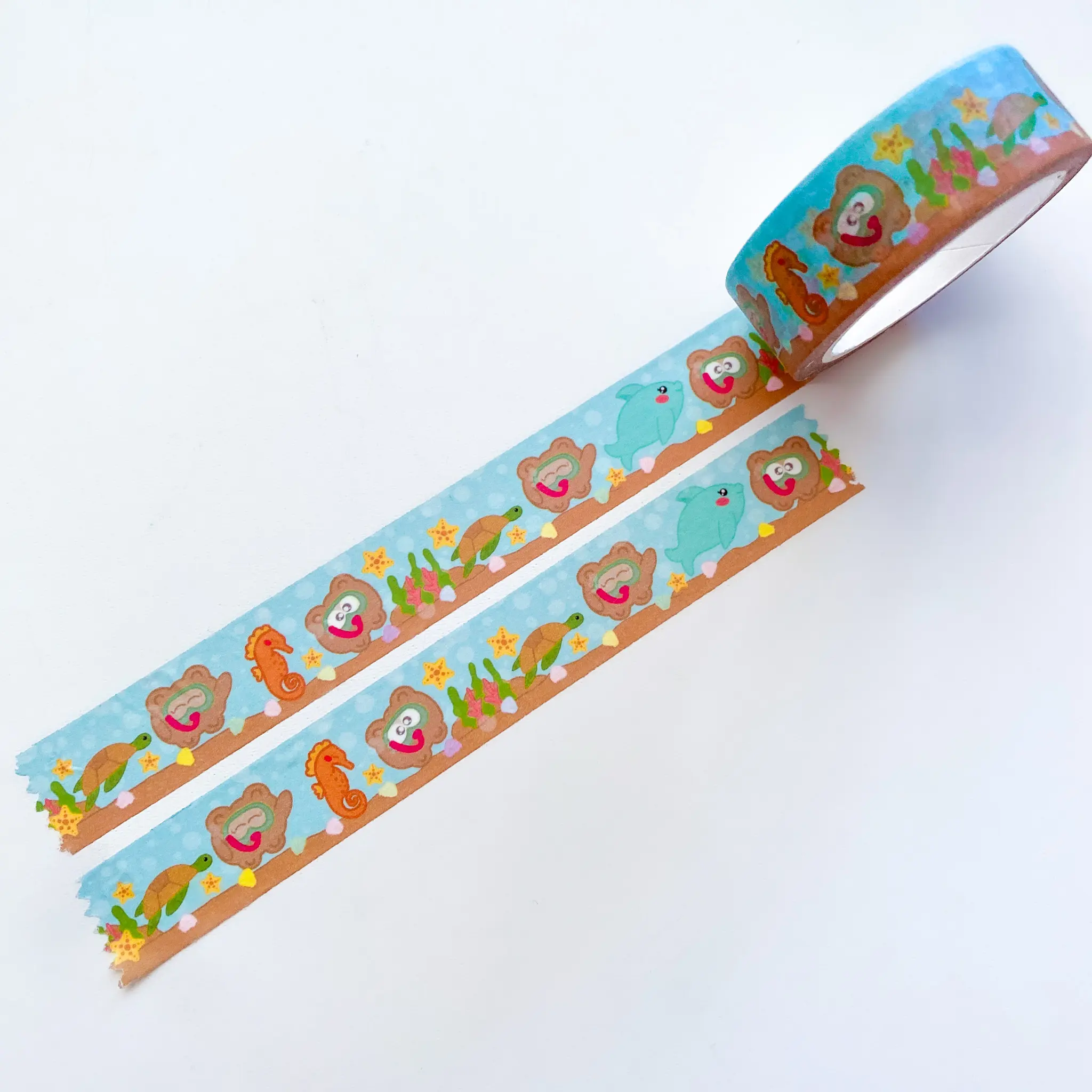 Cute Pochi Bear Under the Sea Summer Edition Washi Tape