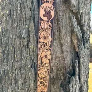 Hand tooled Leather Gun Sling