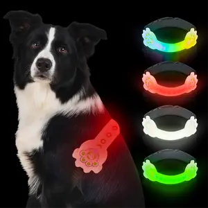 K-9ite LED Dog Safety Belt Adjustable Light-Up Visibility Collar for Night Walks USB Rechargeable Weather Resistant Multiple Colors