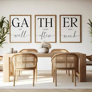 Dining Room Wall Decor Art, Gather Sign for Dining Room, Gather Sign for Kitchen, Gather Printable