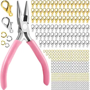 801 count Lobster Claw Clasps and Jump Rings, Lobster Clasp for  Making, Bracelets Necklace Clasp,  Clasps and Closures,  Making Supplies, with  Nose Pliers