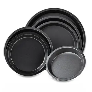Round Non-stick Pizza Pan, 1 Count Durable Baking Pan, Easy To Bake, Baking Tray for Oven, Kitchen Baking Supplies