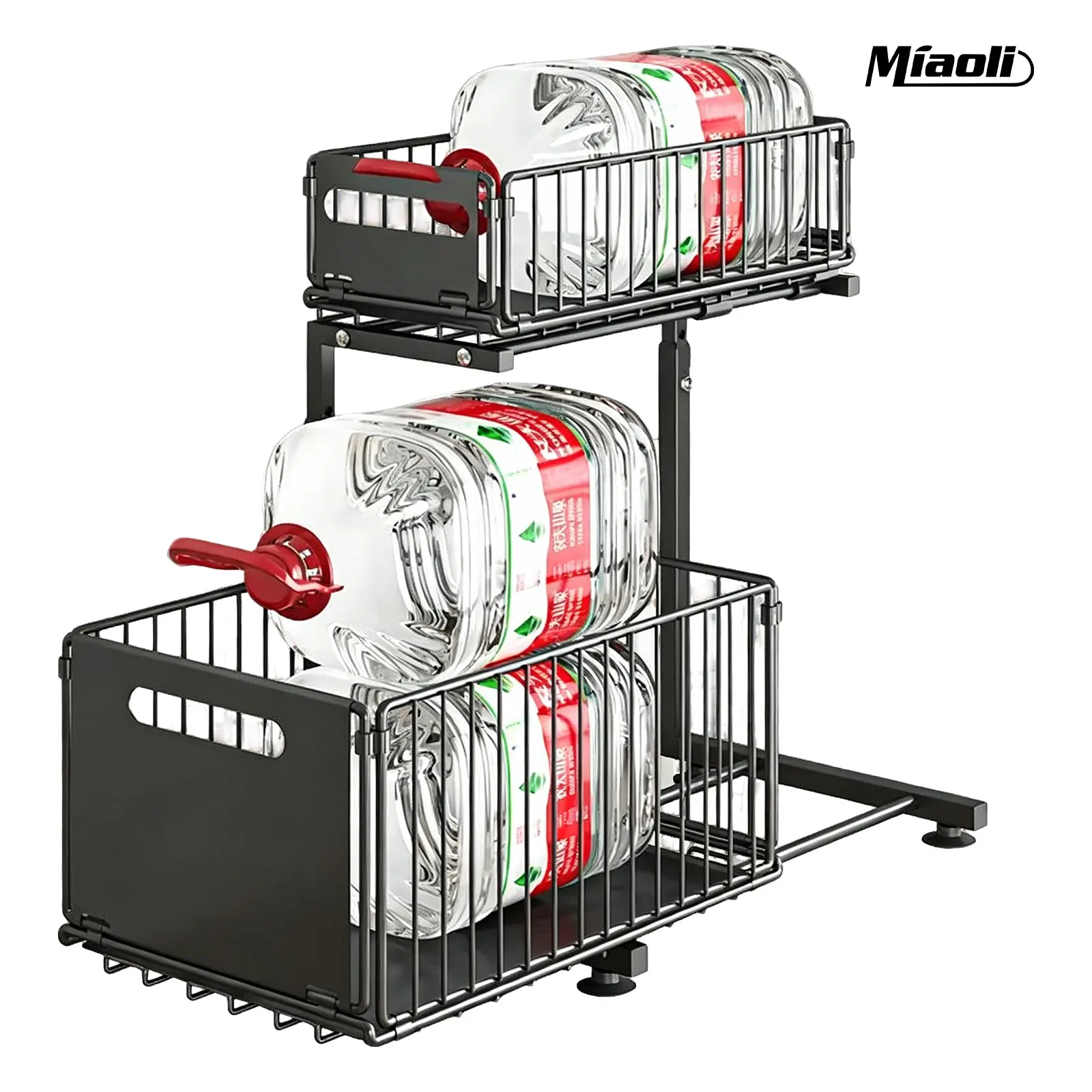 MiAoli 2-Layer Expandable Metal Pull Out Under Sink Storage Organization, Black Utility Rack for Kitchen & Bathroom Cabinets, Sink Accessories (Organizer Storage, Bathroom Organizer),dorm room inspo,college dorm essentials,dorm haul