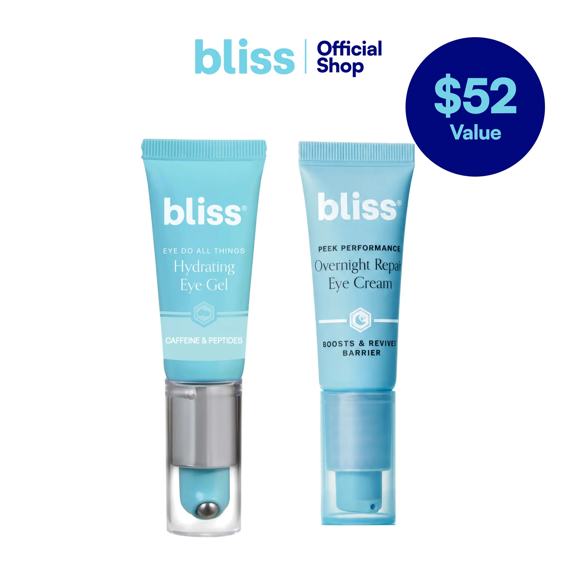 Day-to-Night Eye Duo - Hydrating Skincare Eye Treatment for Dark Circles, Fine Lines