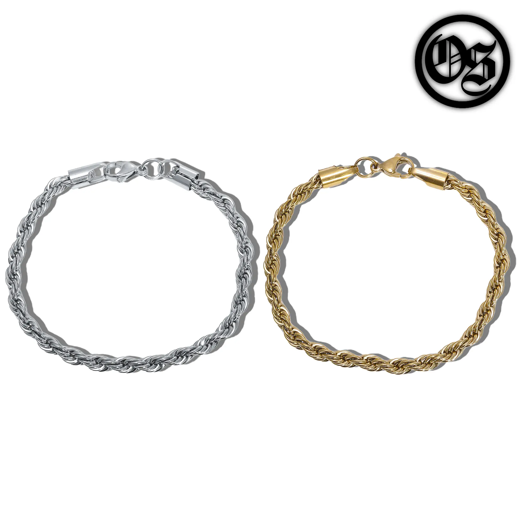 OTHERSIDE Rope Bracelets - 2-6MM - Silver & Gold