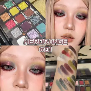 15-color cool-toned dark smoky eyeshadow palette, multi-color glitter pearlescent matte earthy retro eyeshadow, sweat-proof, long-lasting and smudge-proof, suitable for party makeup, stage makeup, banquet makeup, professional makeup artist use