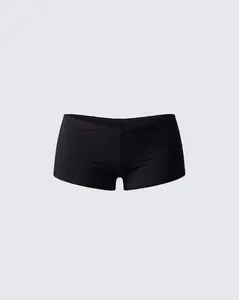 Shemoi Black Jersey Micro Shorts Shemoi Black Jersey Micro Shorts