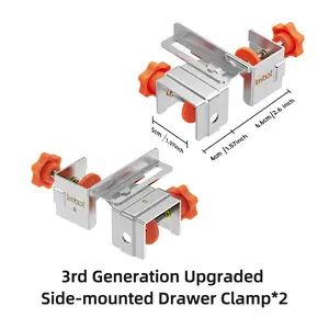 IMBOT Side Mount Drawer Clamp Stainless Steel Construction for Stable Clamping Quick Installation on Various Drawer Panels Durable Toolkit for DIY Home Improvement