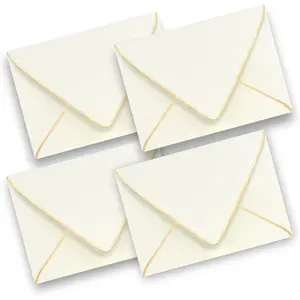 5x7 Envelopes for Invitations with  Border,V-Flap Envelopes 50 Pack,A7 Envelopes for Cards,Wedding,Invitations, Shower,All Occasions()