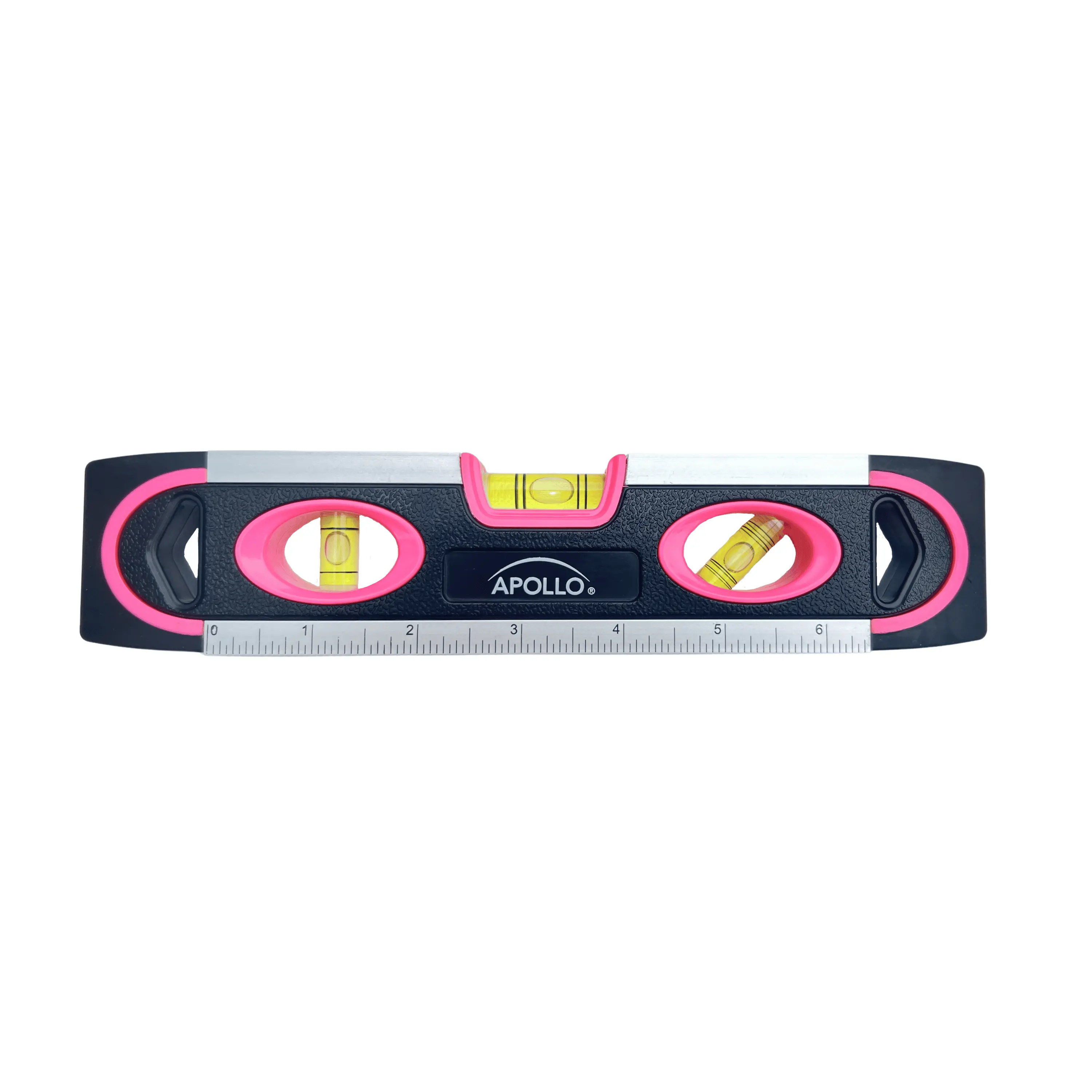 PINK 9-inch torpedo-shaped spirit level for 180/90/45 degrees leveling--  DT5019P