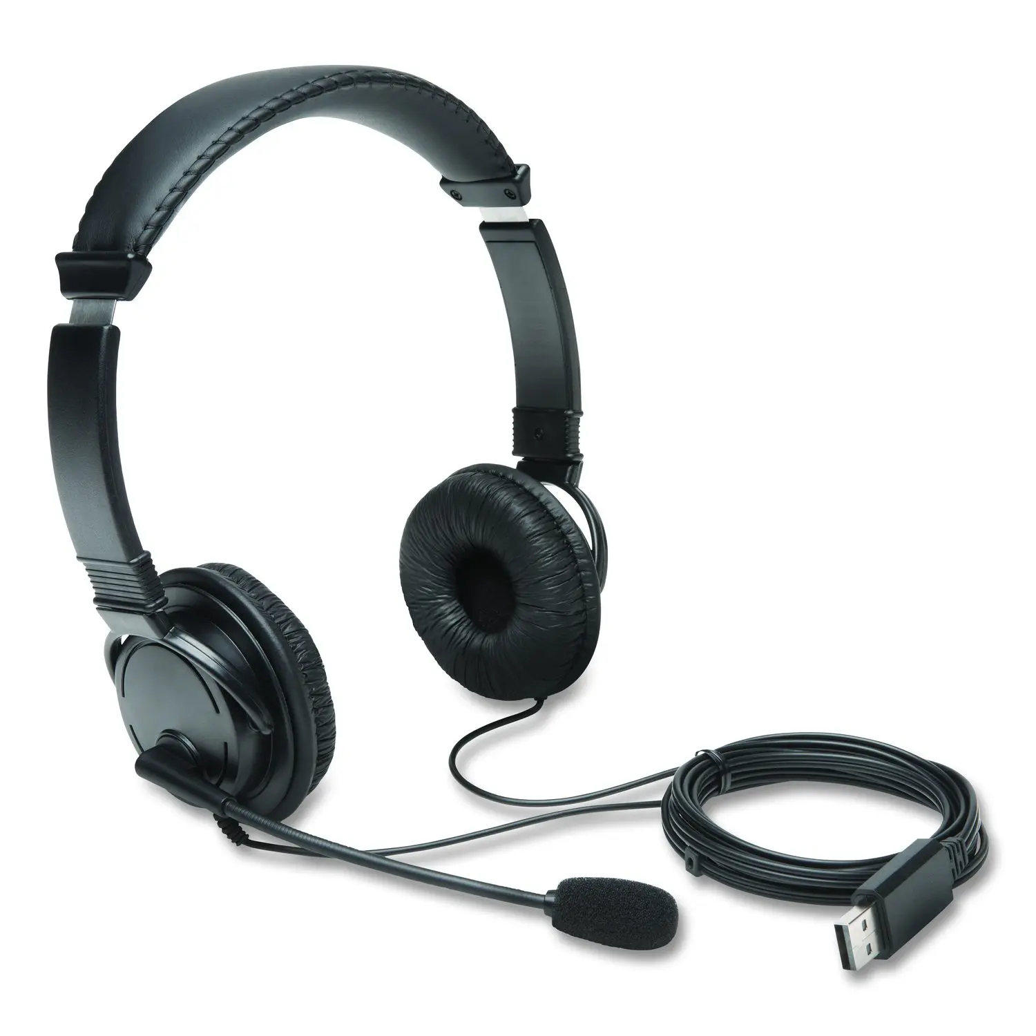 Kensington Hi-Fi Headphones with Microphone 6 ft Cord Black K97601WW
