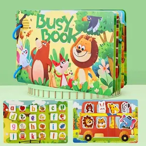 Montessori Early Learning Quiet Sticker Book, Educational Toy, Reusable Busy Book, Craft Material Pack, Fun Activity Set