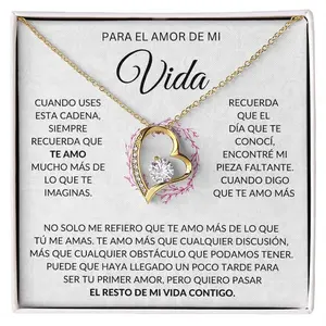 Regalo para mi esposa| Regalo para el Amor de mi vida| Regalo para mi mujer To My Wife Girlfriend Love Heart Pendant Necklace Brithday Gift