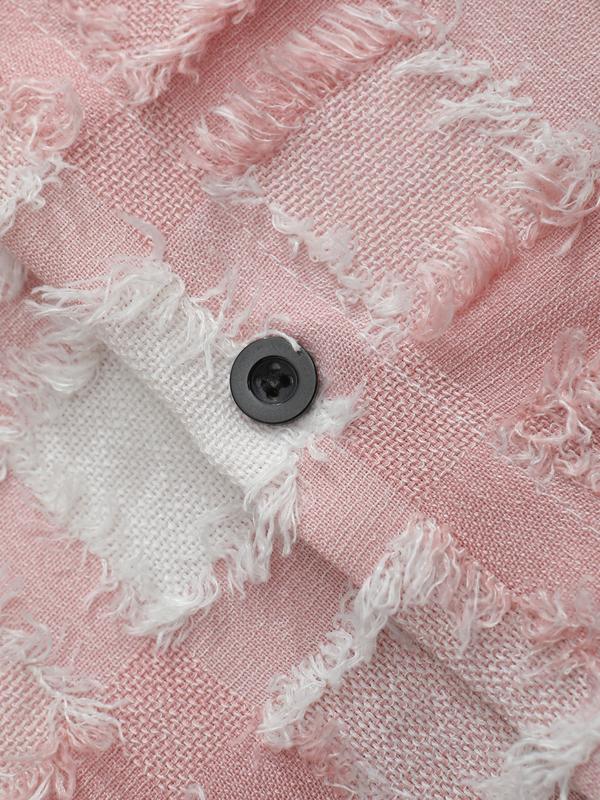 American Street Style Striped Short Sleeve Shirt, Letter Print Vintage Button-Up, Casual Loose Fit for All Seasons