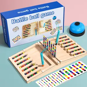 Wooden Magnetic Pen Rolling Game Set, Strategy Board Game, Family Game, Color Matching Puzzle Toy, Educational Gift for Kids & Adults, Ideal for Christmas, Birthday Present