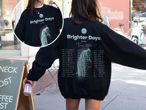 Brighter Days INC Tour 2025 T-shirt Eternal Sunshine Deluxe Sweatshirt Brighter Days Album Tracklist Hoodie Ariana Merch Gift For Fans Men Women