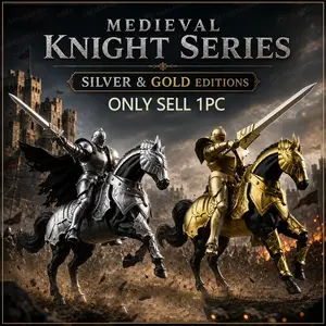 Medieval Knight and War Horse Action Figure, Jointed Model Kit with Armor and Weapons, Dual Color Options, Collectible Toy for Boys