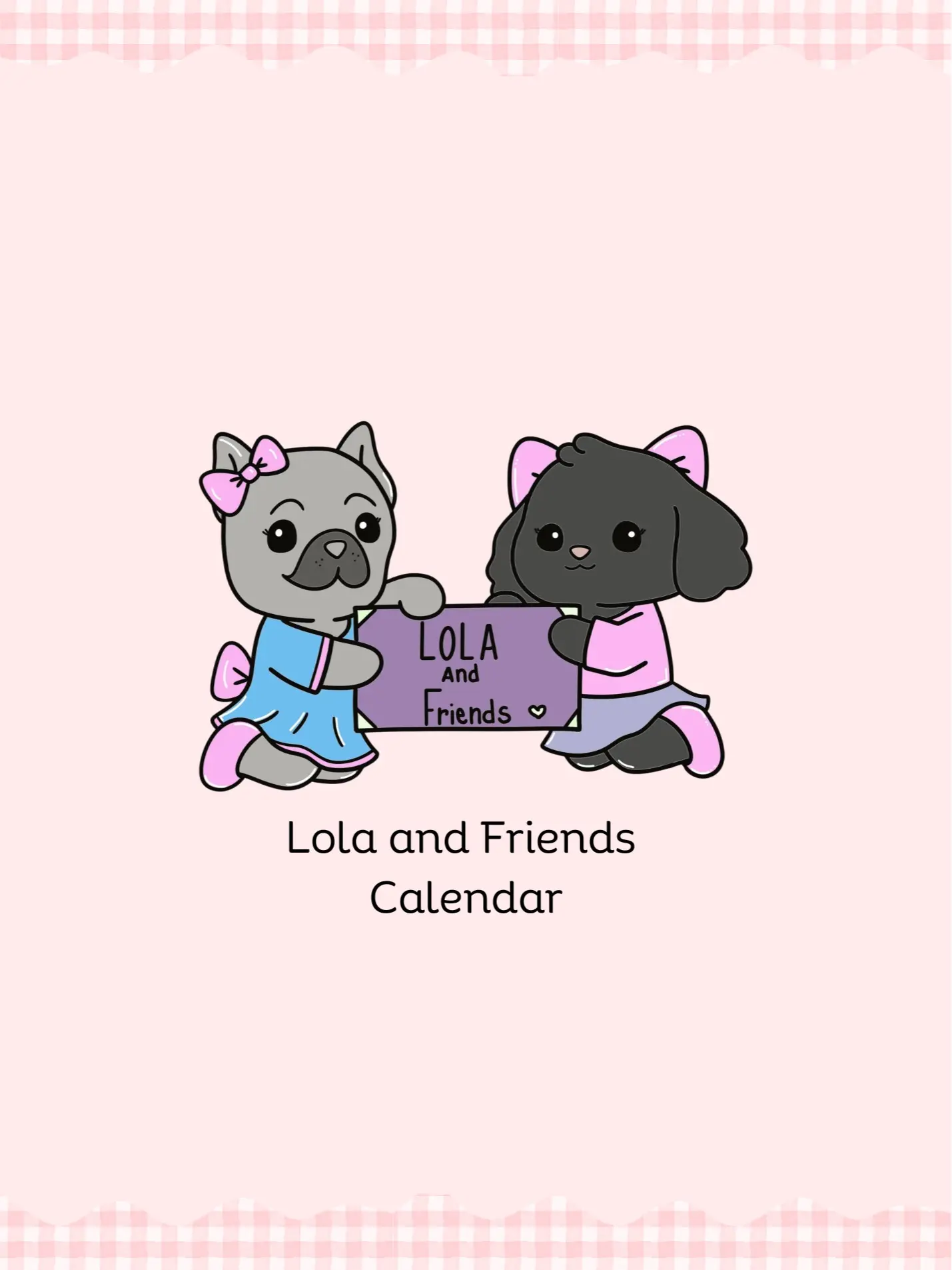 Lola and Friends Creative Colorable Monthly Cartoon Wall Calendar with Coloring Book Elements, 8.5x11 in Desk Office Stationery Organizer