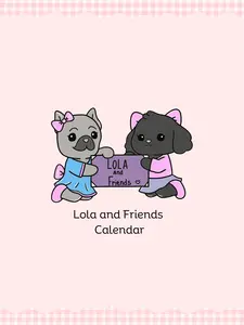 Lola and Friends Colorable Wall Calendar, 8.5x11 in, Calendar Design