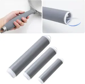 3PCS Pot Handle Heat Insulation Silicon Cover,Silicone Hot Handle Holder,Silicone Pan Handle Sleeve for Pots and Pans,Self-retracting Silicone Handle Cover for Pans, Spatulas and Spoons