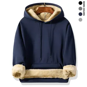 Men’s Warm Hooded Sweatshirt — Winter warm design with a flap pocket, machine washable — Outdoor casual pullover, travel cold-weather apparel, winter hoodie, travel clothing, men’s long sleeves