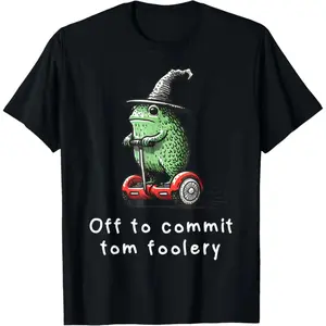 Whimsical Frog Wizard Off to Commit Tom Foolery Meme T-Shirt