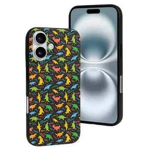 Compatible with Iphone 16 Case Cute - Cartoon Dino Soft Silicone Case Compatible with Iphone 16 Phone Case for Women Men