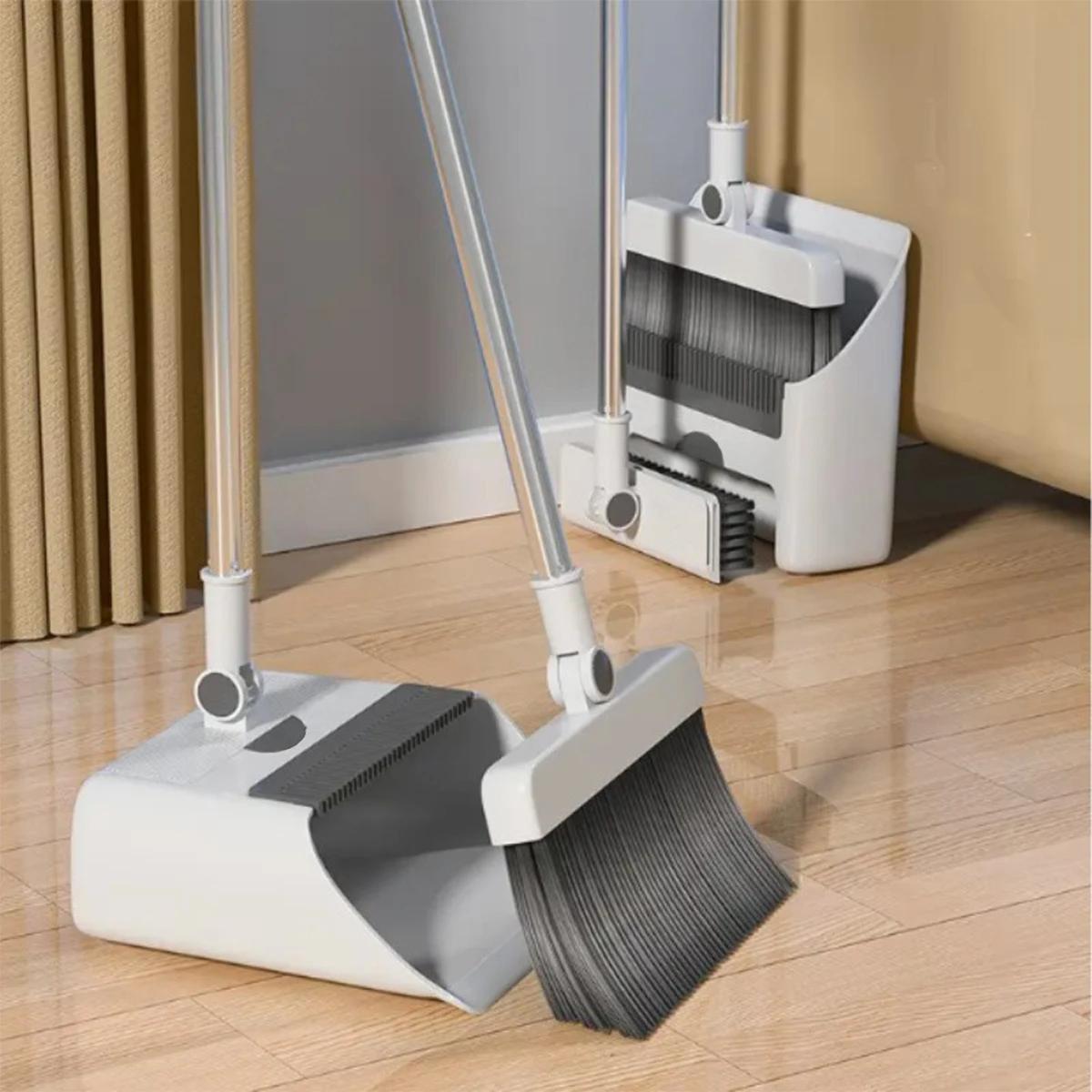 Multi-Function Broom and Dustpan Set with Long Handle for Home & Office
