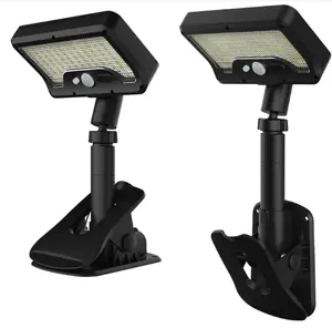 Super bright solar clamping light! 120° wide-angle mobile sensor, 3 smart modes   65 waterproof, no plug-in, suitable for lighting in multiple scenarios such as courtyard, fence, drainage area, etc. Storage Rack Cabinet Storage Unit