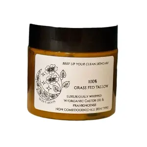 Grassfed Tallow with Castor Oil black seed oil & Frankincense - organic clean ingredient Skincare