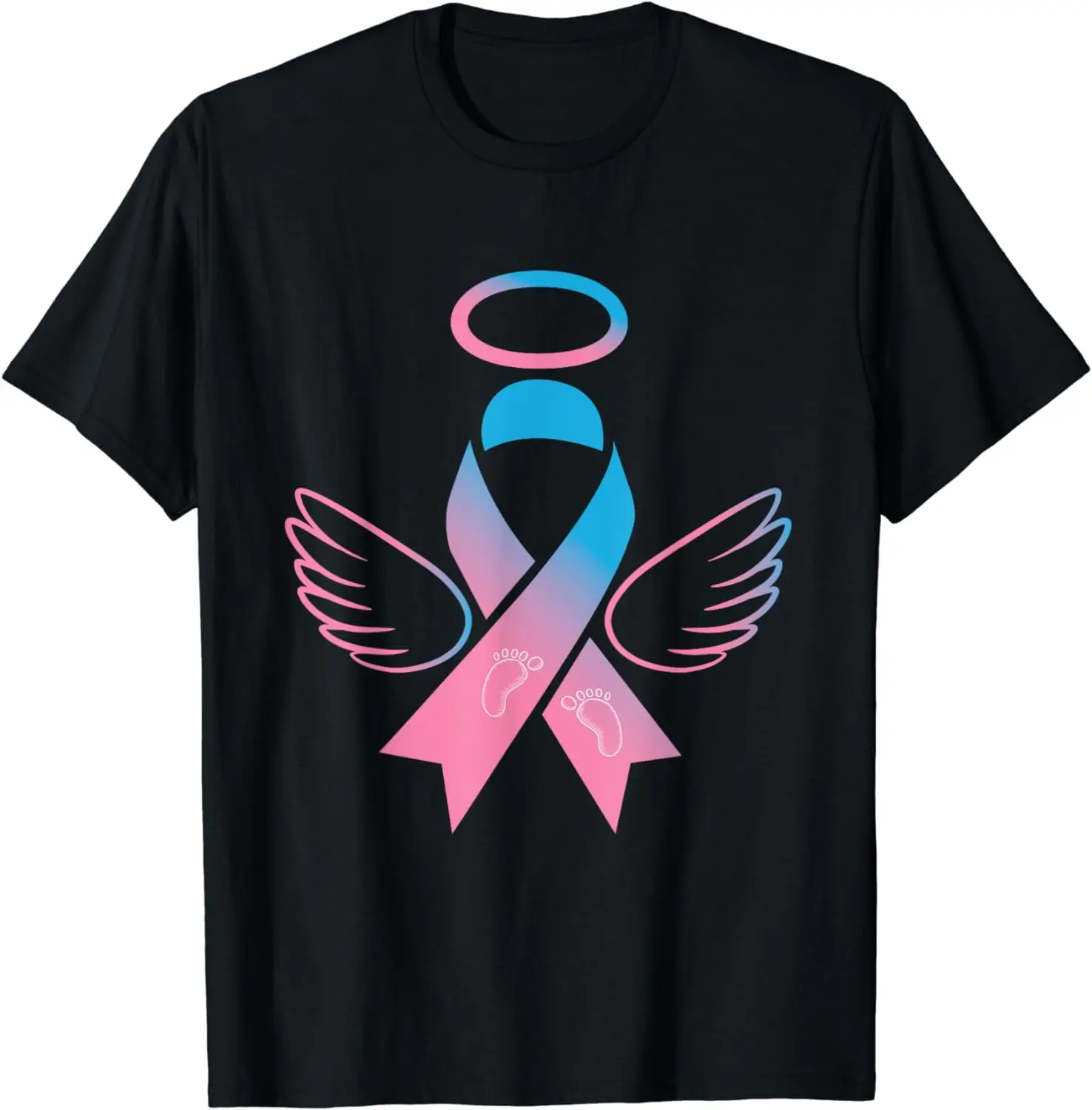 Miscarriage Ribbon - Pregnancy Loss Awareness Outfit Summer Shortsleeve Cotton T-Shirt