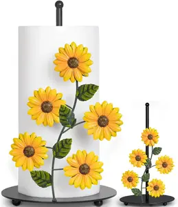 Sunflower Paper Towel Holder Sunflower Kitchen Decor and Accessories Yellow Farmhouse Paper Towel Holder Cute Kitchen Decor Sets Countertop Country Stuff Home  Rustic  Counter