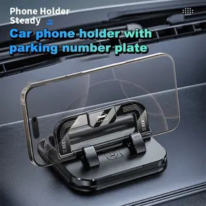 Car phone holder, portable mobile phone holder, stable and durable.In-built parking number plate function, quickly switch to a phone number plate.