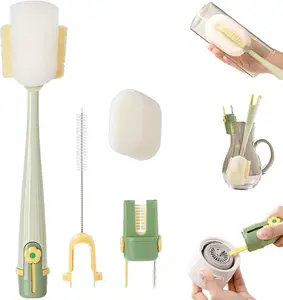 5 in 1 Bottle Cleaning Brush Set, 5 in 1 Water Bottle Brushes for Cleaning, Multifunctional Portable Bottle Brush Kit for Water Bottles, Travel Mugs, Cups and Kitchen Use