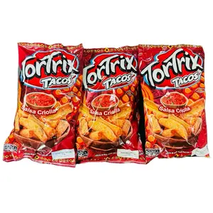 3 Tortrix Corn Chips tacos salsa criolla Snack Crunchy Flavor multi flavored