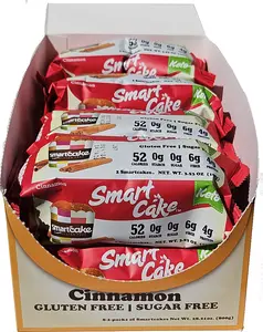 Gluten Free Sugar Free Snack Cakes SmartCake Cinnamon 8-pack; total 16 snack cakes