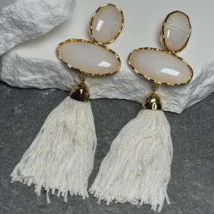 Coastal Drip Triple Tassel Earrings