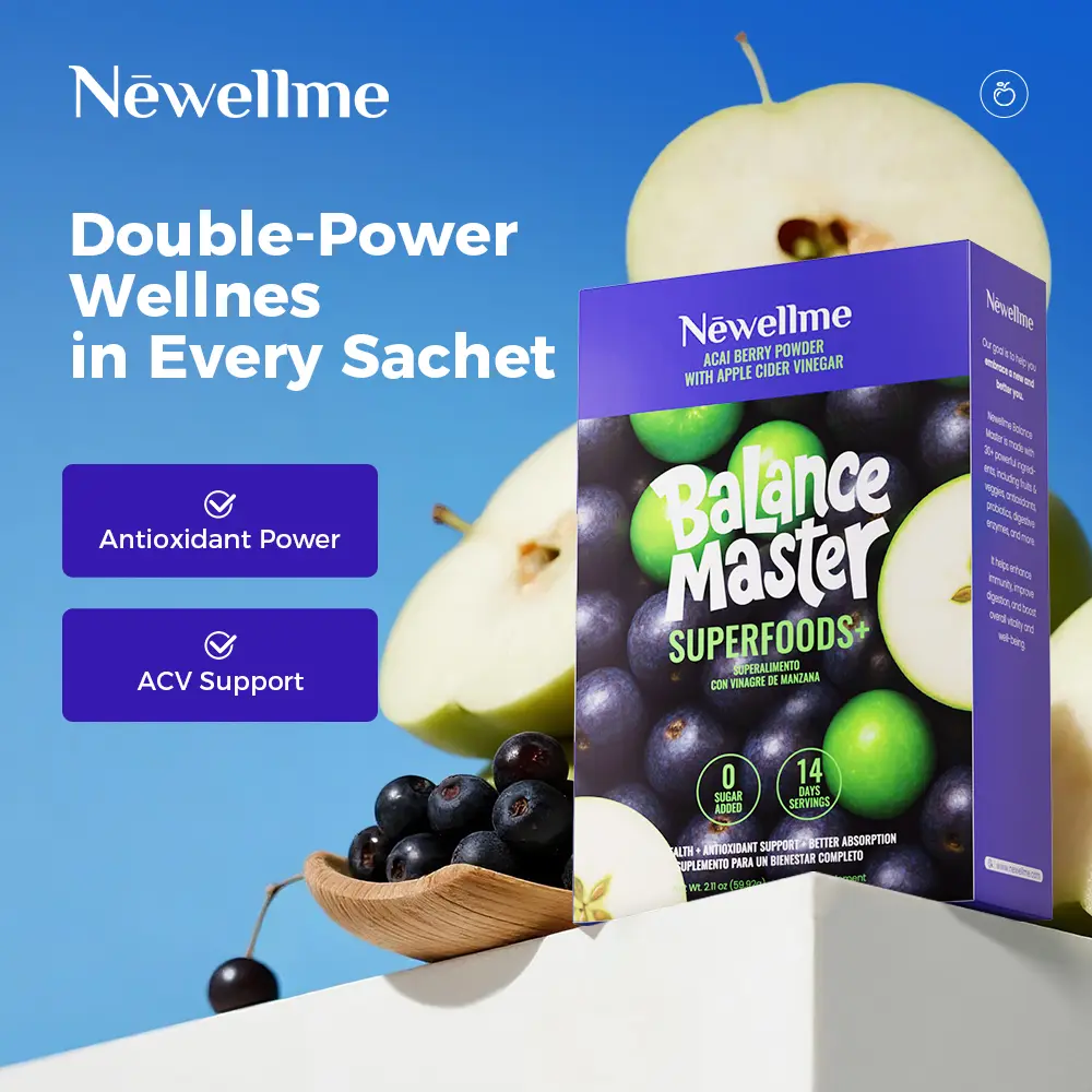 Apple Cider Vinegar Superfood Powder, specially formulated to support blood sugar balance and gut health—provides potent antioxidant support and nourishes the gut microbiome.