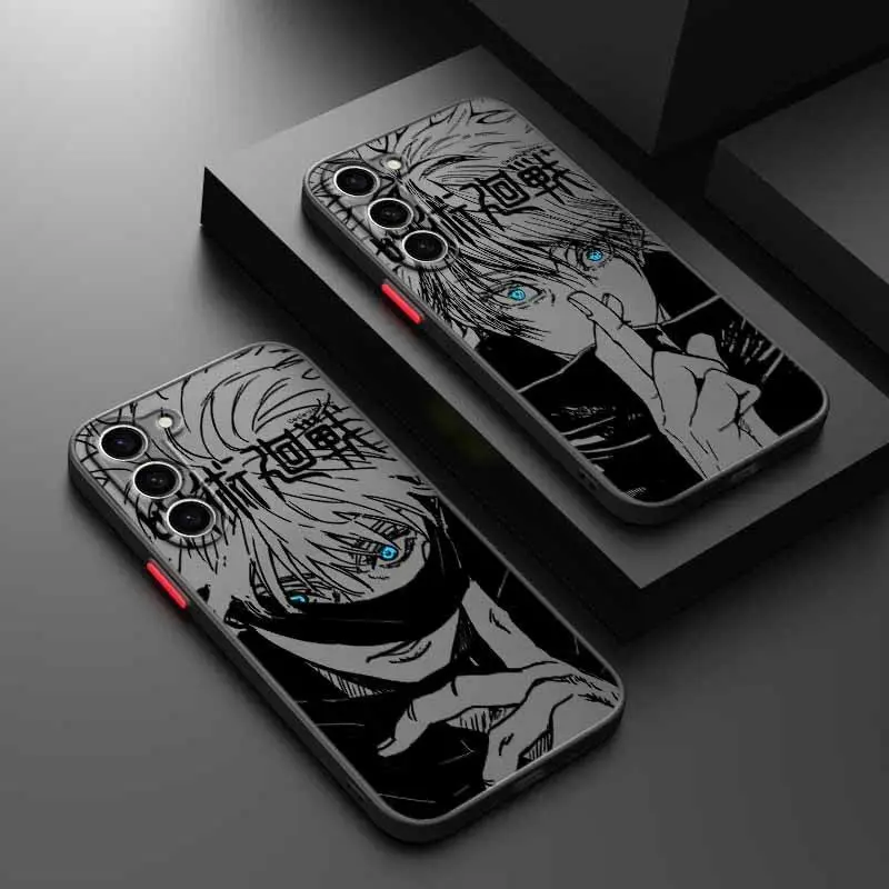 Jujutsu Kaisen Satoru Sukuna Cover For Samsung S26 S25 S24 S23 S22 S21A12 A13 A14 A15 A16A25 A35 A52 A54 Ultra Plus Frosted Translucent Funda Soft Phone Case