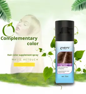 KINGYES Aluminum Bottle Magic Root Cover, 2.54 oz / 2.53 fl oz Hair Root Spray, Hair Root Dye Spray, Natural Root Cover Hair Dye, Suitable for Party, Business Travel, Shopping, Black / Light Brown / Dark Brown