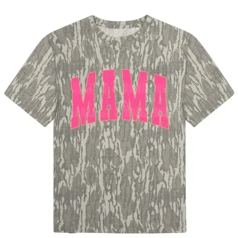 Pink Mama Mossy Oak Wash Camo Tee 3D, Mother's Day Mossy Oak T Shirt 3D, Gift for Him, for Mom, 3D Hunting T-Shirt