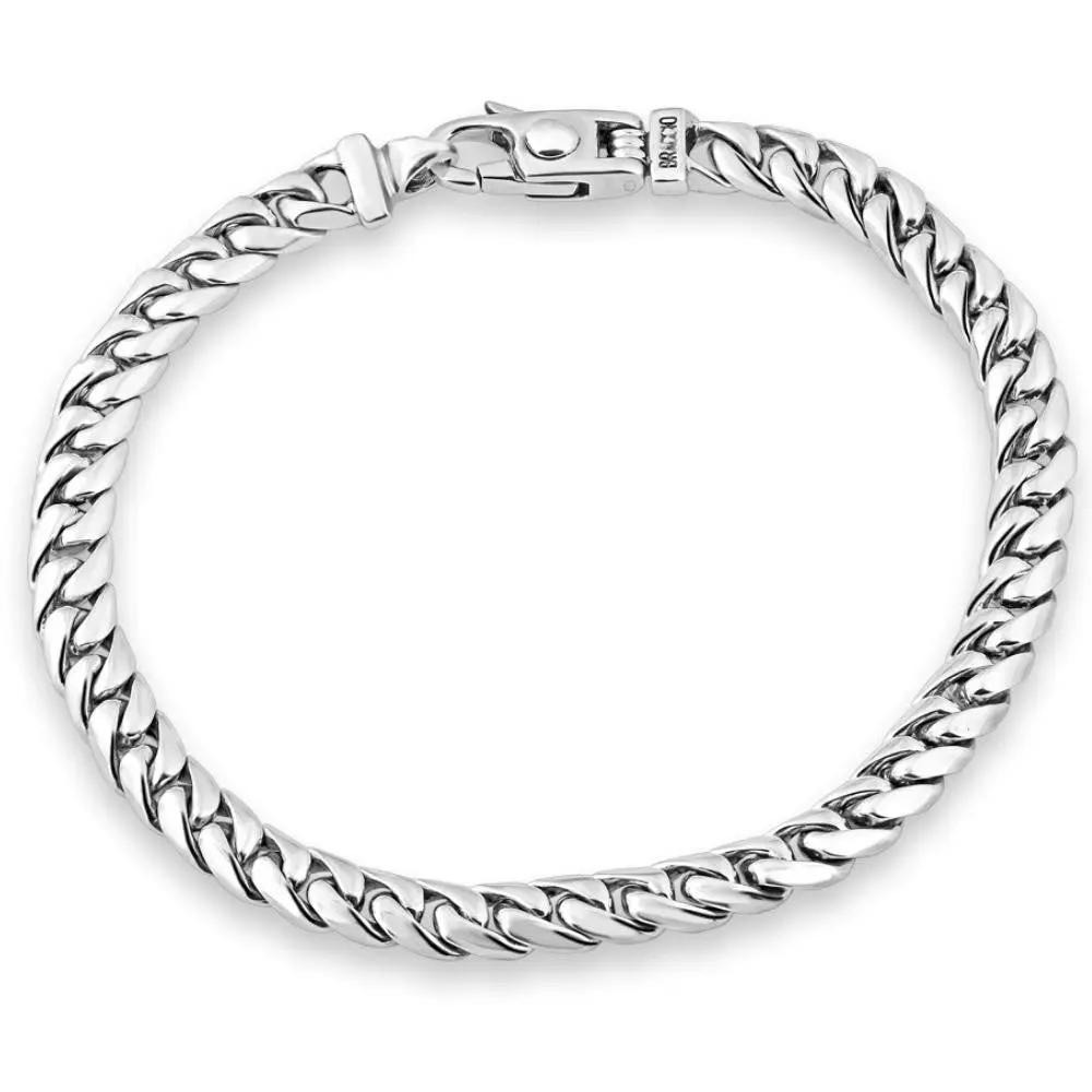 Men's Solid 14k Gold (29grams) or Platinum (46gram) 6mm Cuban Link Bracelet 8"