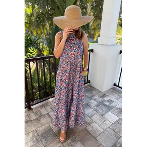 Tie Back Bow Nursing Dress - Berry Garden