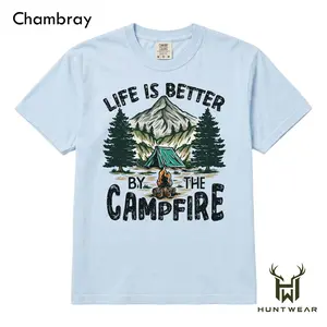 Comfort Colors Life Is Better by the Campfire Shirt, Camping Adventure Tee, Mountain Camp Graphic T-Shirt, Outdoor Lover Shirt, Camper Gift