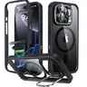 ESR Magnetic Tempered Acrylic Casing for iPhone 13/14/15/16, Shockproof Full Body Smartphone Case for Handheld Devices with Adjustable Magnetic Design, Shock Armor Kickstand & Easy Installation Accessories