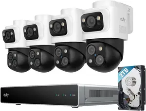 eufy PoE NVR Security Camera System S4 Max, 16 MP Triple Lens Bullet-PTZ Cam, 360° PTZ, 8× Auto Zoom, Smart Video Search, Cross-Cam Tracking, Color Night Vision, 24/7 Recording, 2TB HDD