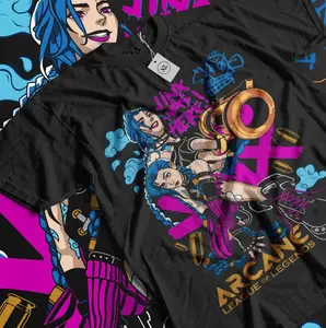 Arcane Jinx Japanese Cartoon Graphic T-Shirt All Size 0A8
