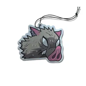 Inosuke Demon Slayer Hanging Anime Car Air Freshener-Tropical Fruits Scent, Odor Eliminator, Room Freshener, Natural Air Freshener, Pet Odor Neutralizer, Long-Lasting Freshener, Eco-Friendly Air Freshener, Smoke Odor Eliminator