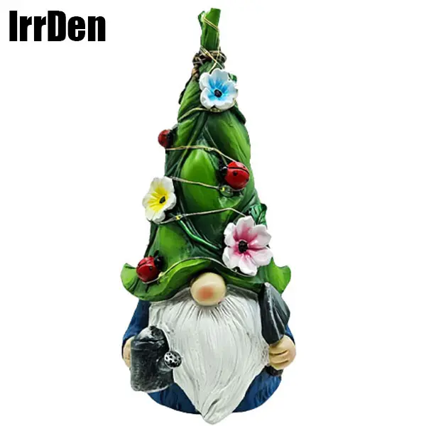 【IrrDen】Handcrafted Resin Gnome Statue - Portable Desk, Floor Home & Garden Accent, Cute Indoor-Outdoor Housewarming Gift Figurine Ornament